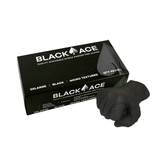 Maxisafe Black Ace Disposable Nitrile Gloves, Unpowdered